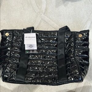 Ah-Dorned Glossy Black Tote Bag